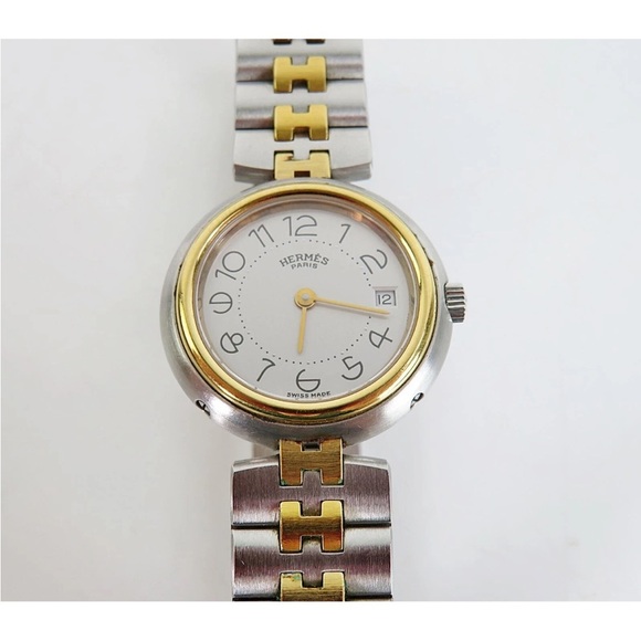 Hermes Silver and Gold Men's Watch - Picture 2 of 9